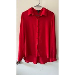 ✨SOLD✨Forever 21 | Red Button Up Shirt